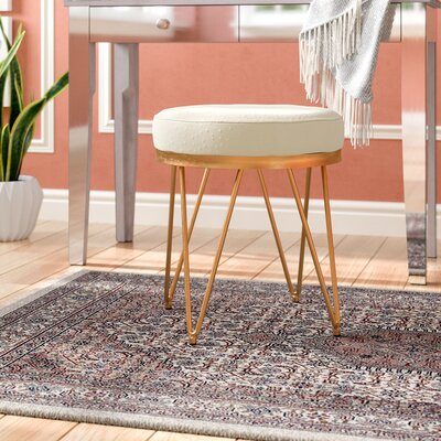 Chalandra Nickel Vanity Stool by Mercer41
