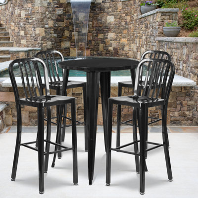 Posey Round 4 - Person 35.25" Long Dining Set