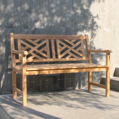 Schank Teak Outdoor Patio Garden Bench by Charlton Home