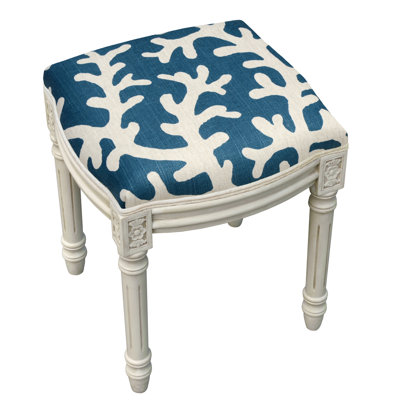 Colleton Solid Wood Vanity Stool by Rosecliff Heights