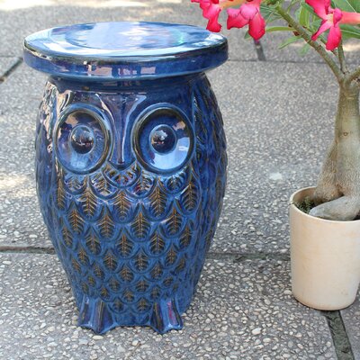 Evgenij Owl Ceramic Garden Stool by Red Barrel Studio