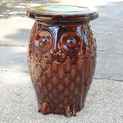 Evgenij Owl Ceramic Garden Stool by Red Barrel Studio