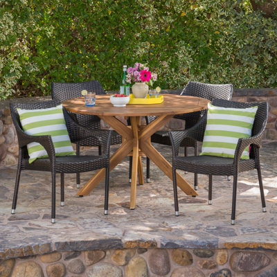 Stenger 5 Piece Dining Set by Wrought Studio