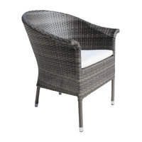 Neumark Patio Dining Armchair with Cushion by Red Barrel Studio