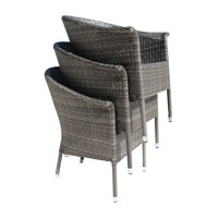 Neumark Patio Dining Armchair with Cushion by Red Barrel Studio