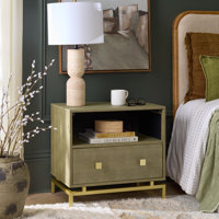 Wes 1 - Drawer Nightstand in Light Taupe