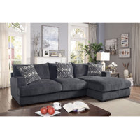 Hetman 115.25" Wide Chenille Sofa & Chaise by Latitude Run