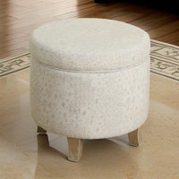 Asha Mid 19" Round Storage Ottoman by Sand & Stable