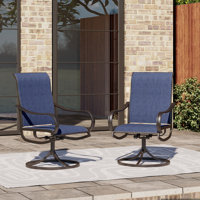 Alyah Swivel Patio Dining Armchair by Lark Manor