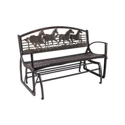 Gardnerville Running Horse Glider Bench by Rosalind Wheeler