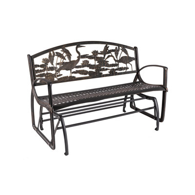 Genia Heron Glider Bench by Bungalow Rose