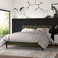 Afraa Tufted Upholstered Low Profile Platform Bed
