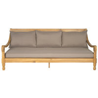 Wide Outdoor Patio Daybed with Cushions by Beachcrest Home