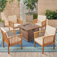 Broadbelt 5 Piece Multiple Chairs Seating Group with Cushions