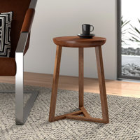 Loveah Solid Wood Cross Legs End Table by George Oliver