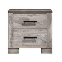 Payne 2 - Drawer Nightstand in Whitewashed Gray/Dark Gray by Sand & Stable