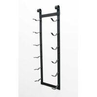 Hayley 6 Bottle Wall Mounted Wine Bottle Rack in Black by Prep & Savour