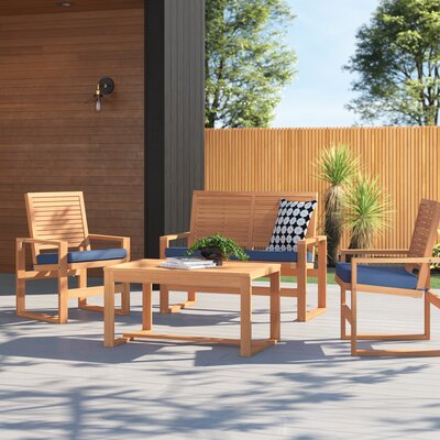 Andralyn 4 Piece Sofa Seating Group with Cushions