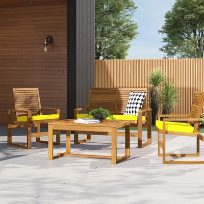 Andralyn 4 Piece Sofa Seating Group with Cushions