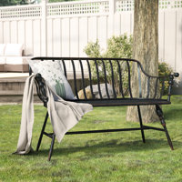 Adrielle Metal Garden Bench by Canora Grey