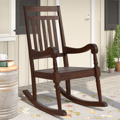 Lanza Rocking Solid Wood Chair by Three Posts