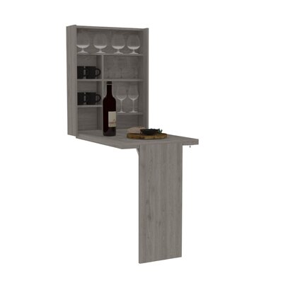 Dalton Foldable Floating Desk with 7 Shelf Divisions by Millwood Pines