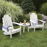 Anette Plastic Adirondack Chair with Table by Sol 72 Outdoor