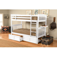Thomson Twin Bunk Bed with Storage Drawers and Tray, Mattress not Included by Greyleigh Baby & Kids