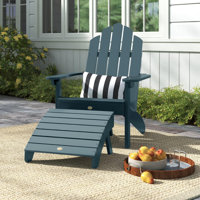 Anette Plastic Adirondack Chair with Ottoman by Sol 72 Outdoor