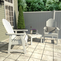 Anette Plastic Adirondack Chair with Table by Sol 72 Outdoor