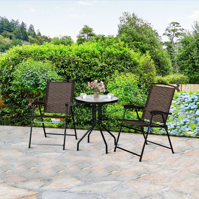 Ganessa Round 2 - Person 23.5" Long Bistro Set