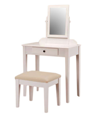 Aoosaf Vanity Set with Stool and Mirror by Lark Manor