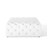 Anthem Tufted Button Large Square Faux Leather Ottoman by Modway by Modway
