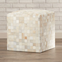 Javoronkov 18" Geometric Pouf Ottoman by Latitude Run
