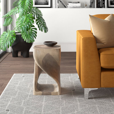 Chandice Solid Wood Accent Stool by Wade Logan