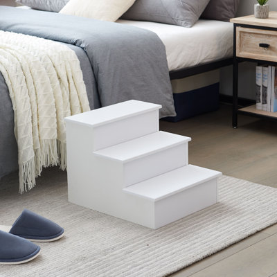 Montcalm 3 Step Wood Step Stool for Adults or Kids, Dog Stairs by Isabelle & Max