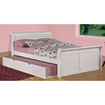 Jacquline Solid Wood Platform Bed with Trundle by Harriet Bee