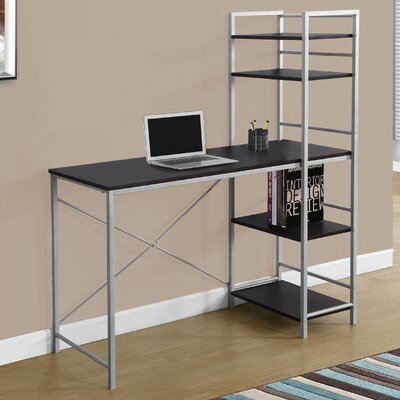 Erda Computer Desk Home Office Laptop Storage Shelves 48"L Work Metal Laminate by Ebern Designs