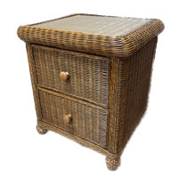 Watkins 2 - Drawer Wicker Nightstand by Bay Isle Home
