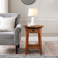 Mission Solid Wood Anyplace Side Table by Charlton Home