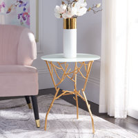 Oxendine Glass Top Figurine End Table by Mercer41