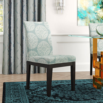 Dorazio Upholstered Side Chair in Dark brown by Red Barrel Studio