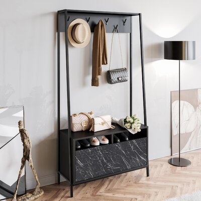 Cesarea Hall Tree with Bench and Shoe Storage by Mercer41