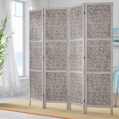 Everett 67" W x 70" H 4 Panel Folding Room Divider
