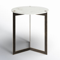 Jolen Genuine Marble Cross Legs End Table by Joss & Main