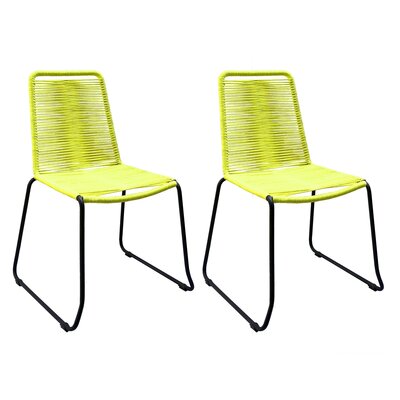 Davisha Stacking Patio Dining Side Chair by George Oliver