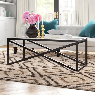 Calix Glass And Steel Coffee Table by Mercer41