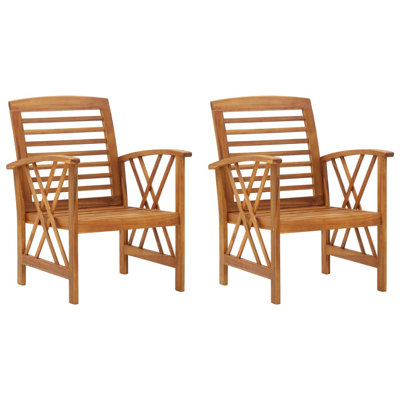Gladies Acacia Patio Dining Armchair by Red Barrel Studio