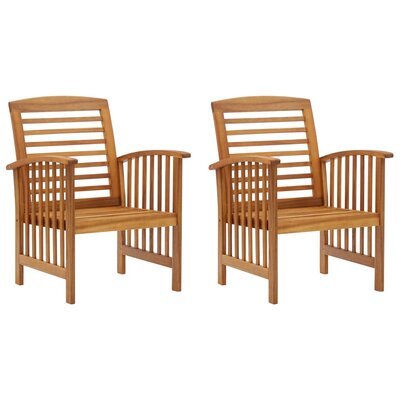 Gladies Acacia Patio Dining Armchair by Red Barrel Studio