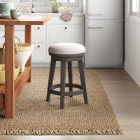 Bettee Upholstered Swivel 25" Counter Stool by Gracie Oaks